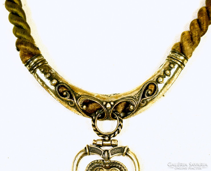 Antique silver necklace in a historicizing style!