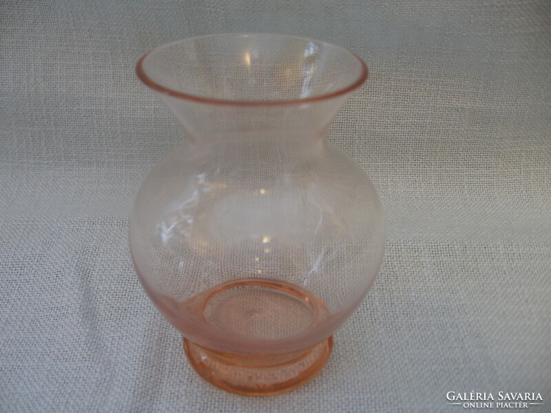 Handmade glass pink vase