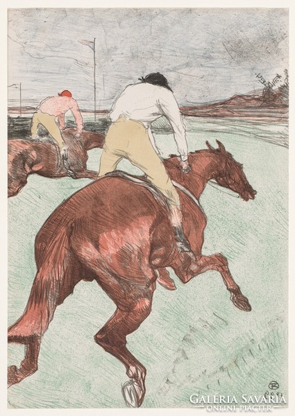 Toulouse-lautrec - the jockey - canvas reprint on a blind