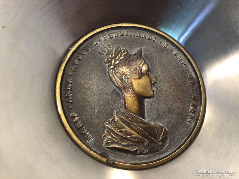 Maria anna augusta bowl with commemorative medal.