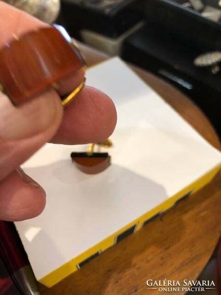 Cufflinks, xx. Early century, in perfect condition. Amber