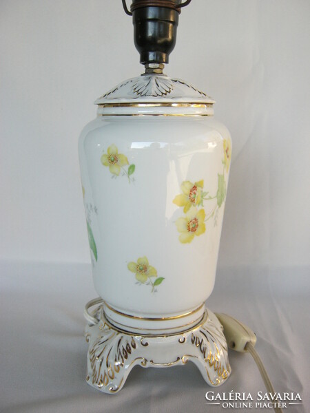 Drasche porcelain yellow floral larger size lamp