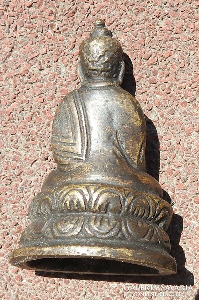 Antique bronze buddha miniature - lucky figural statue