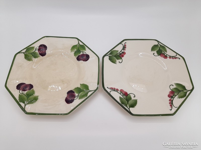 Villeroy & boch, antique, faience cake plates, 6 pcs