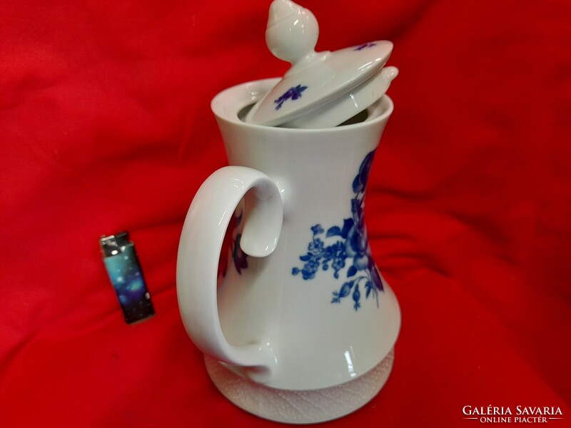 German, German Arzberg Schumann Bavaria blue rose pattern with porcelain lid spout, jug and jug.