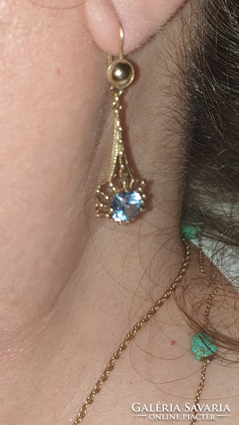 Wonderful 14k topaz stone earrings! For Erzsébet!