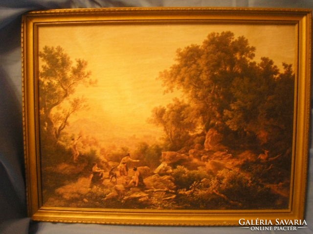 U 2 Mitológiai kép aranyszínű keretben 42 x 30 cm szinte  keret árban