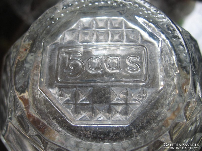 Rare retro haas with honey, falling crystal jar, glass