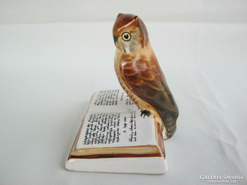 Bodrogkeresztúr ceramic book owl