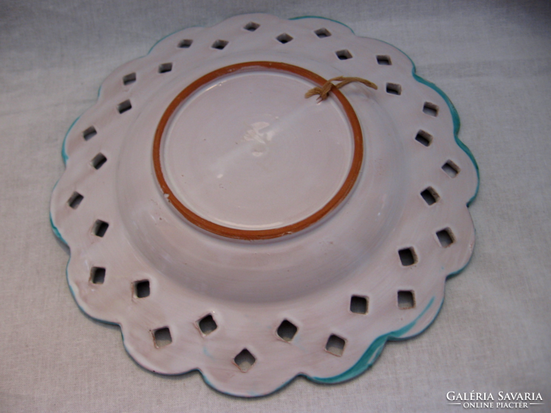 Old bowl wall plate and plate pierced in Haban