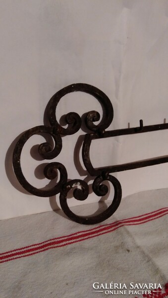 Antique wrought iron keychain 35 cm long 14 cm high