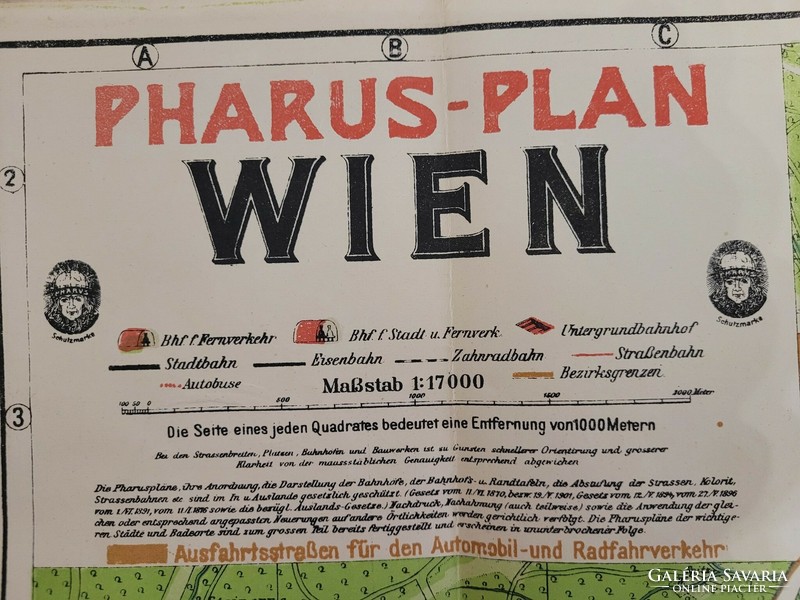 1923 Wien big map, pharus-plan
