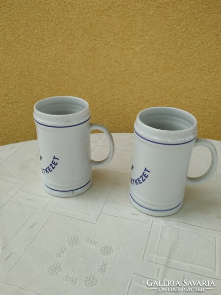 Porcelain, raven house beer mug 2 dl 2 pcs for sale!