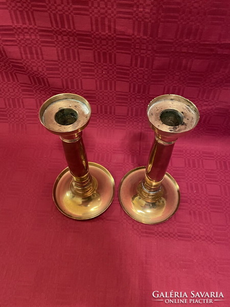 Couple with beautiful copper candlesticks