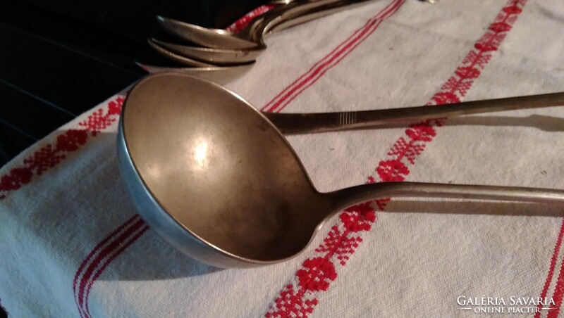 Antique marked alpaca ladles 2 pcs (cutlery)