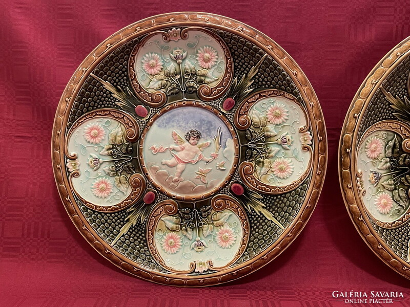 Old beautiful wall bowl in pairs