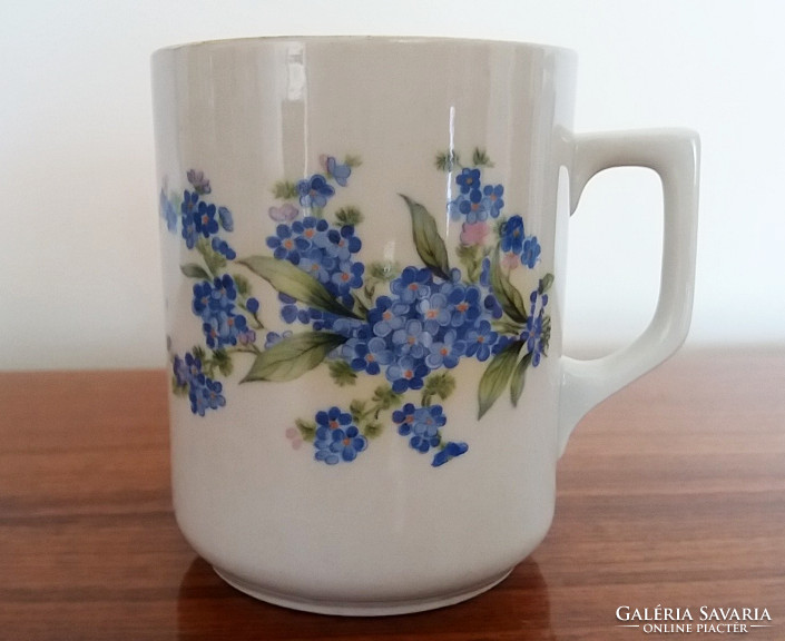 Zsolnay forget-me-not porcelain mug cup 9.5 cm