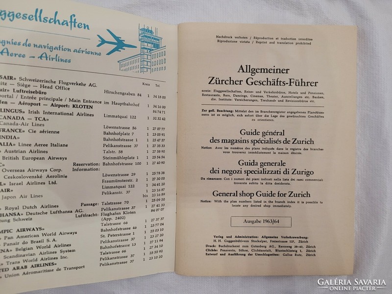 1960-as évek Svájci turisztikai, utazázi prospektusok