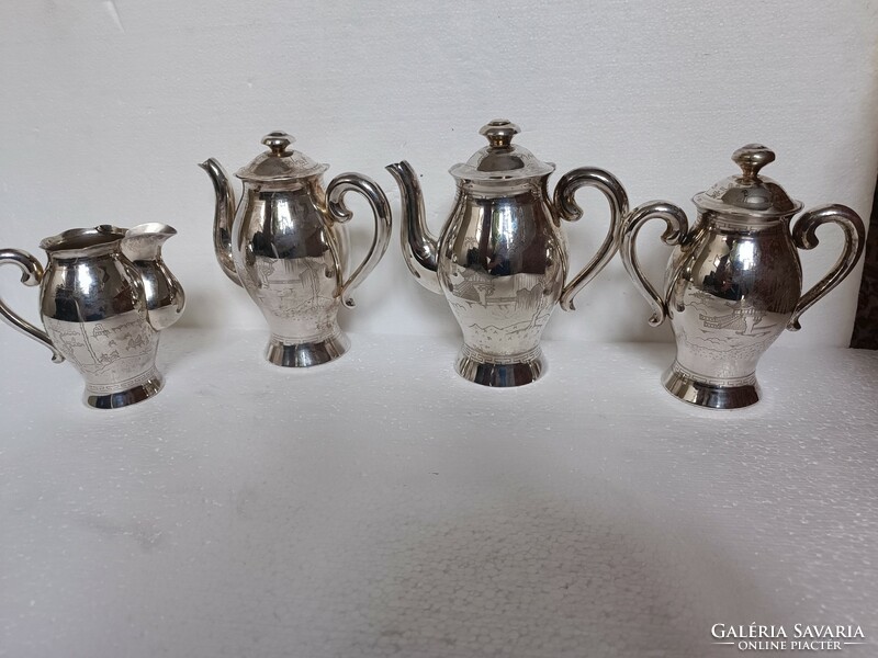 Antique chinoseire china silver teapot set 900 silver 20-30years