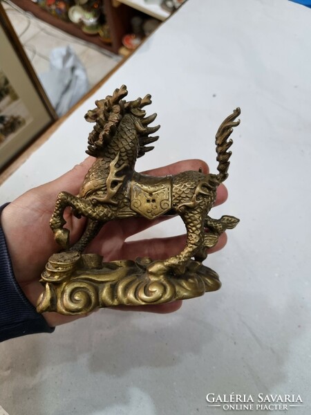 Oriental copper figurine