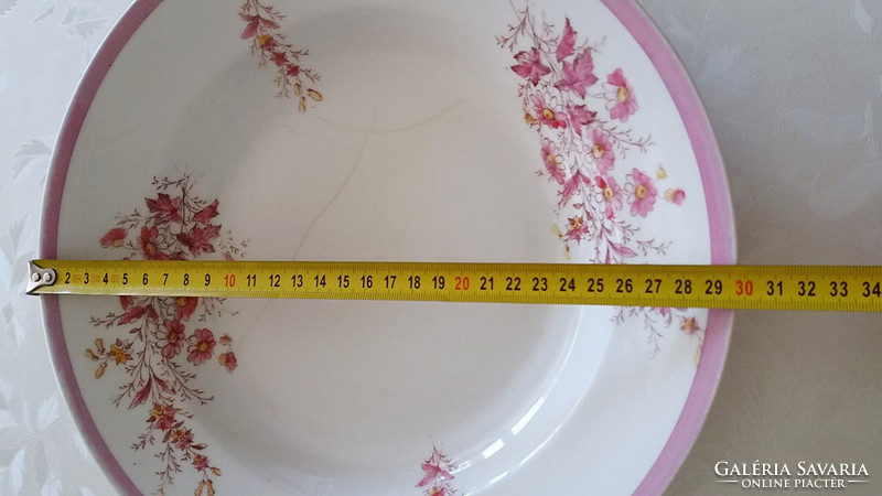 Régi porcelán falitányér virágos tányér 30 cm