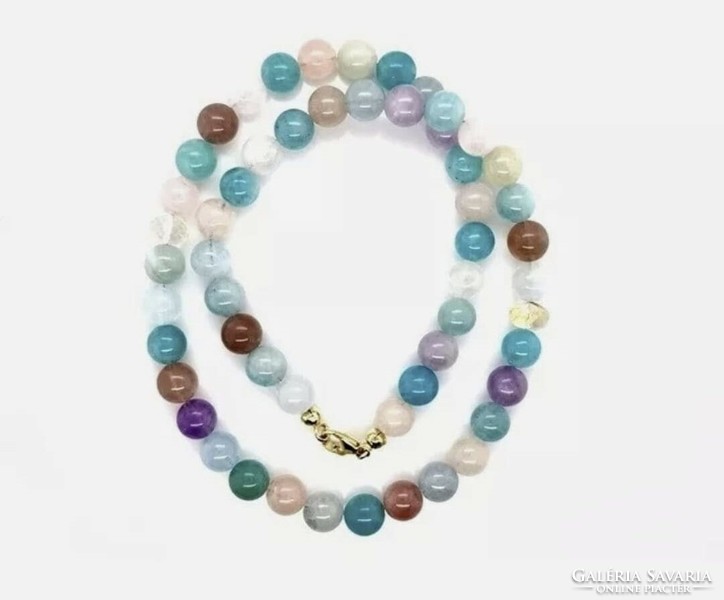 9-carat gold lock, healing chakra necklaces with multi-precious stones.