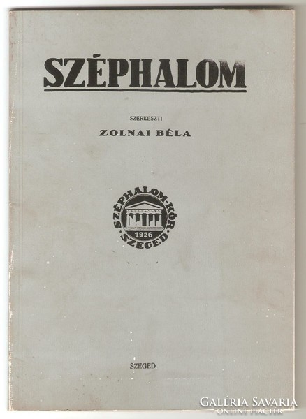 Béla Zolnai: Széphalom repertoire / 1927-1944 /