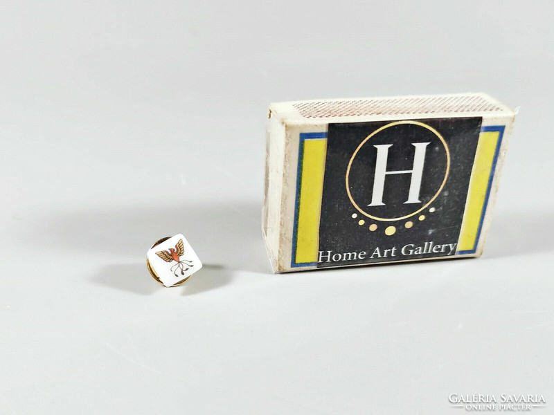 Herend, phoenix bird collection miniature hand-painted porcelain pins, flawless! (K001)