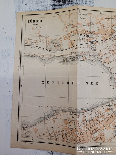 Map of Zurich circa 1920