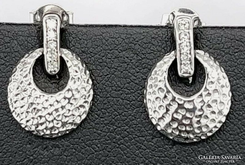 Csodás valódi gyémánt drágaköves   sterling ezüst /925/ füli--új