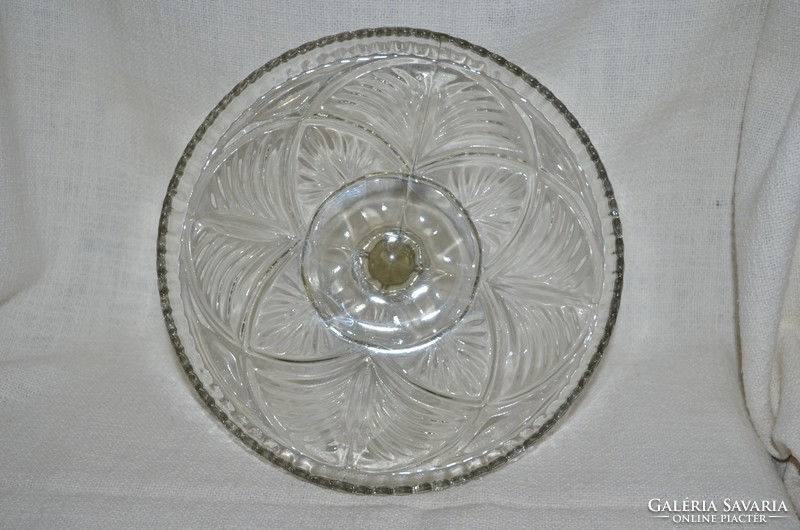 Cake bowl with cast glass base (dbz 00125)