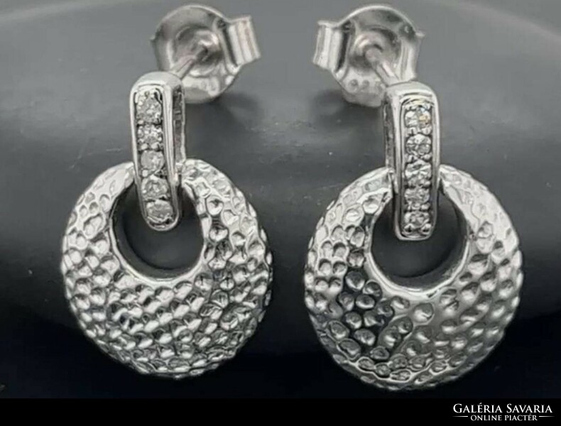 Wonderful Genuine Diamond Gem Sterling Silver / 925 / Ear - New