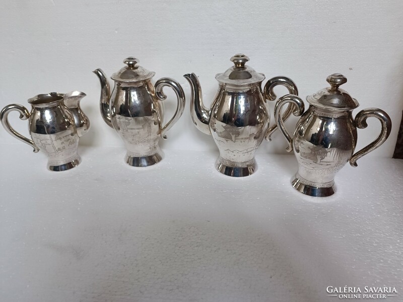 Antique chinoseire china silver teapot set 900 silver 20-30years