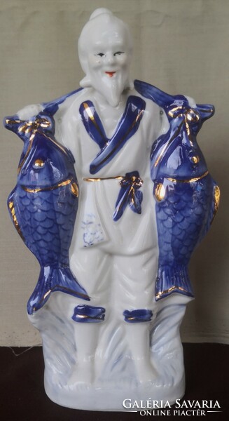 DT/062 - Porcelán kínai halász figura