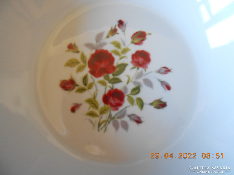Zsolnay porcelain, rose pattern garnished bowl