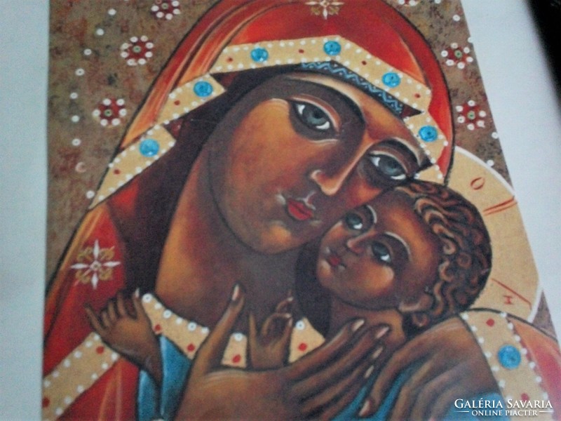 Mural image of the Virgin Mary with the little Jesus