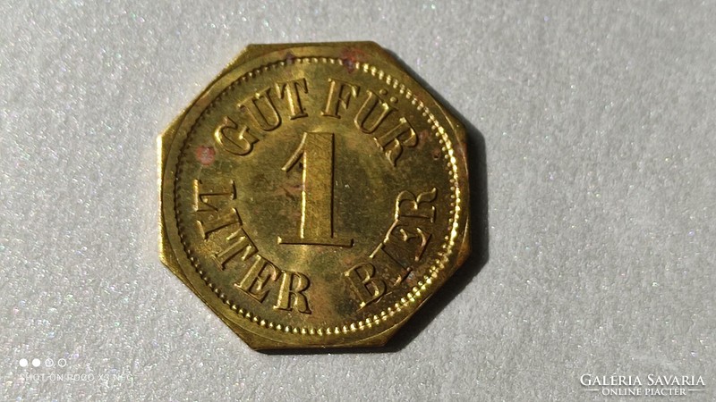 Rare antique copper German beer - beer token - coin, money 1820-1947