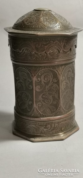 Antik Ottomán niellós teatartó doboz / Antique Ottoman Niello Teabox