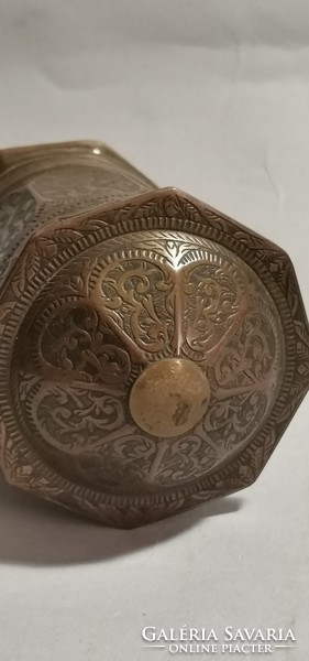 Antik Ottomán niellós teatartó doboz / Antique Ottoman Niello Teabox