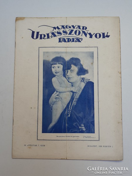 Old newspaper 1926 page of Hungarian women ladies