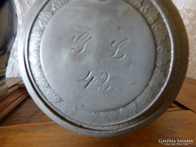 Antique German salt glaze, jug, jug.