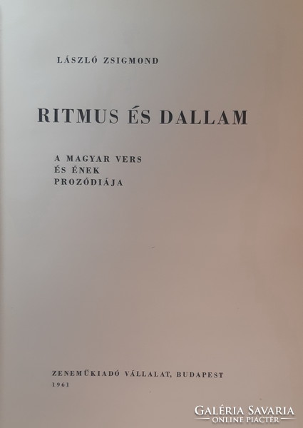 LÁSZLÓ ZSIGMOND : RITMUS ÉS DALLAM