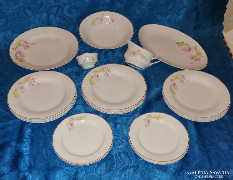 Arpo porcelain floral tableware - flat plate small plate serving sauce bowl salt shaker