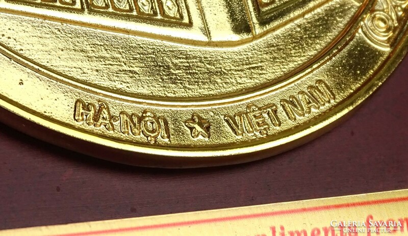 1I757 chua mot cot - one pillar pagoda gift box plaque vietnam