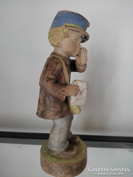 Careful pottery rare postman boy