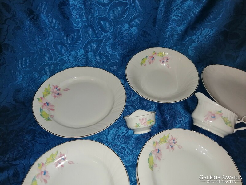 Arpo porcelain floral tableware - flat plate small plate serving sauce bowl salt shaker