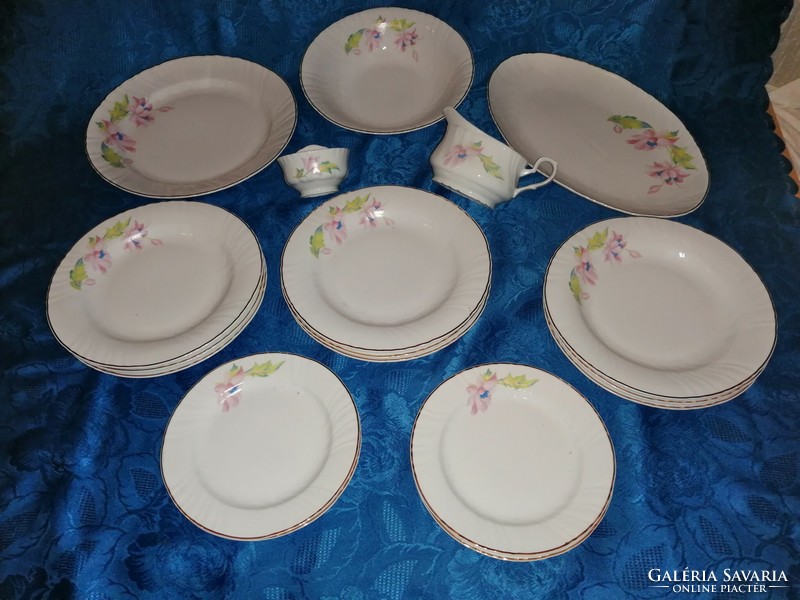 Arpo porcelain floral tableware - flat plate small plate serving sauce bowl salt shaker