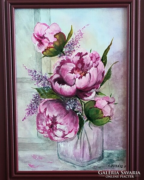 Pentecost roses - contemporary painting