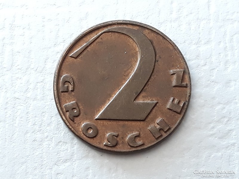 2 Groschen 1925 érme - Osztrák 2 gröschen 1925 Österreich külföldi pénzérme