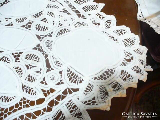 Wonderful white lace tablecloth